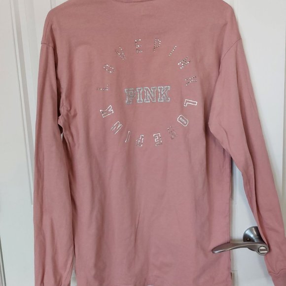 Women’s Victoria's Secret PINK Long Sleeve Shirt Size S - Picture 2 of 3